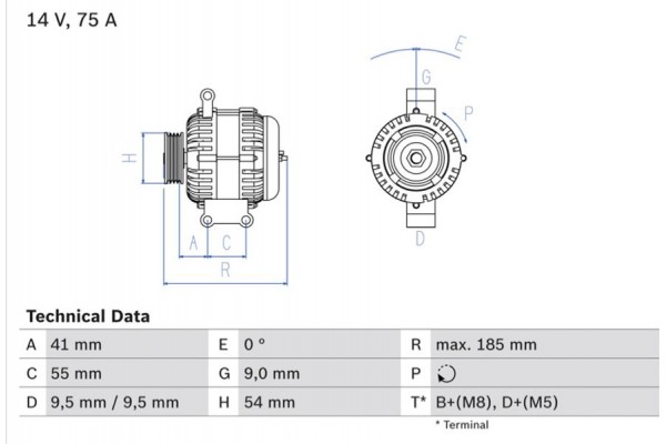 Bosch Γεννήτρια - 0 986 048 781