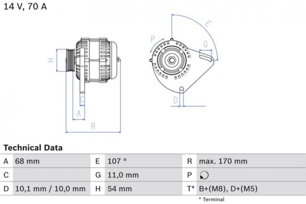 Bosch Γεννήτρια - 0 986 080 560