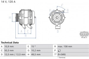 Bosch Γεννήτρια - 0 986 082 100