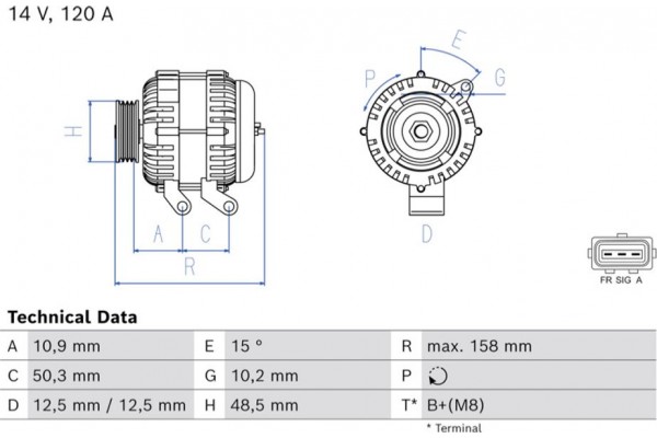 Bosch Γεννήτρια - 0 986 082 100