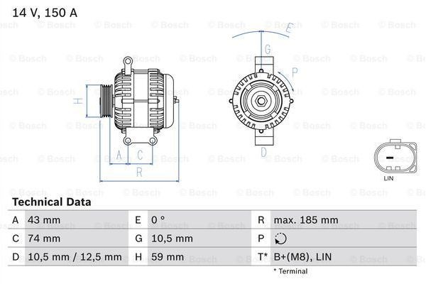 Bosch Γεννήτρια - 0 986 082 580