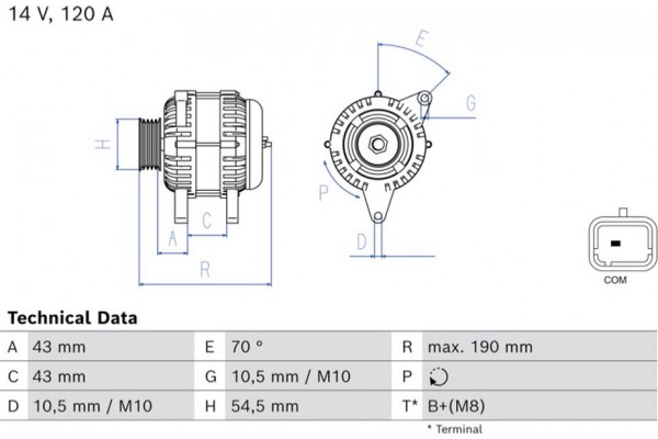 Bosch Γεννήτρια - 0 986 085 240