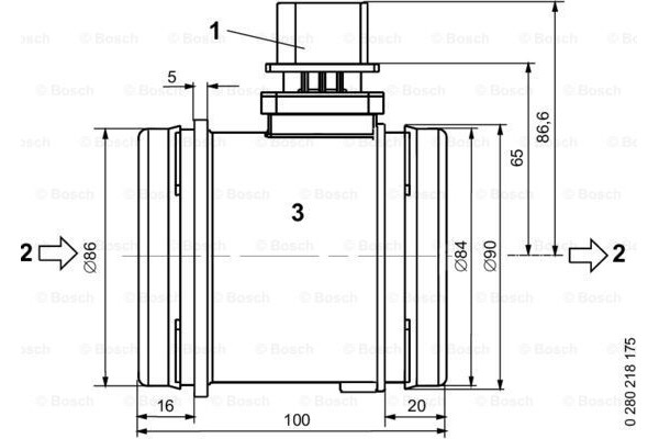 Bosch Μετρητής Μάζας Αέρα - 0 280 218 175