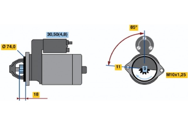 Bosch Μίζα - 0 001 107 433