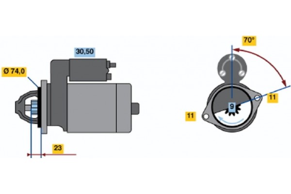 Bosch Μίζα - 0 001 109 035