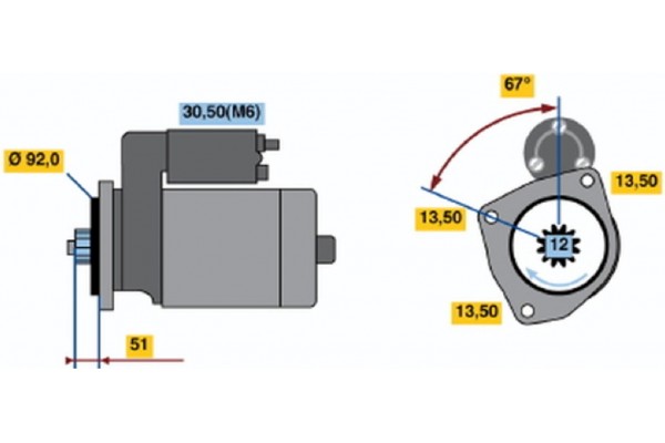 Bosch Μίζα - 0 001 330 008
