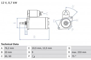 Bosch Μίζα - 0 986 010 530