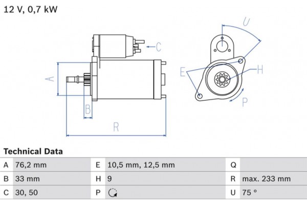 Bosch Μίζα - 0 986 010 530