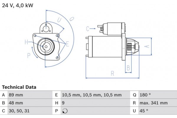 Bosch Μίζα - 0 986 010 980