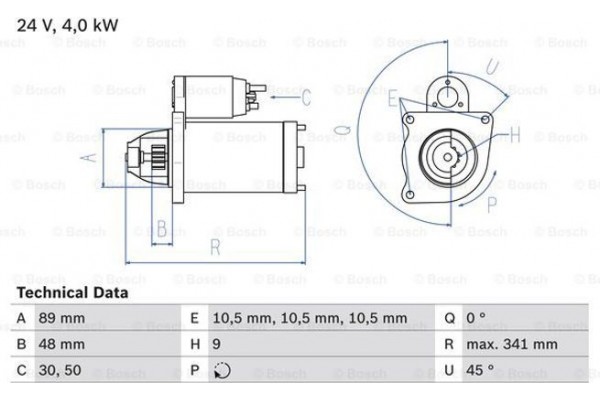 Bosch Μίζα - 0 986 011 280