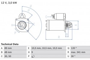 Bosch Μίζα - 0 986 013 480