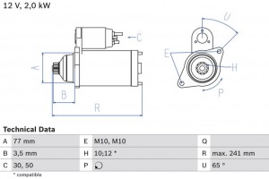 Bosch Μίζα - 0 986 014 141