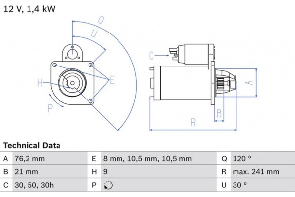Bosch Μίζα - 0 986 014 900