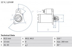Bosch Μίζα - 0 986 016 240