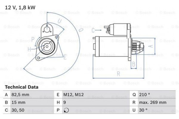 Bosch Μίζα - 0 986 016 240