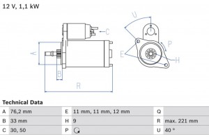 Bosch Μίζα - 0 986 016 290
