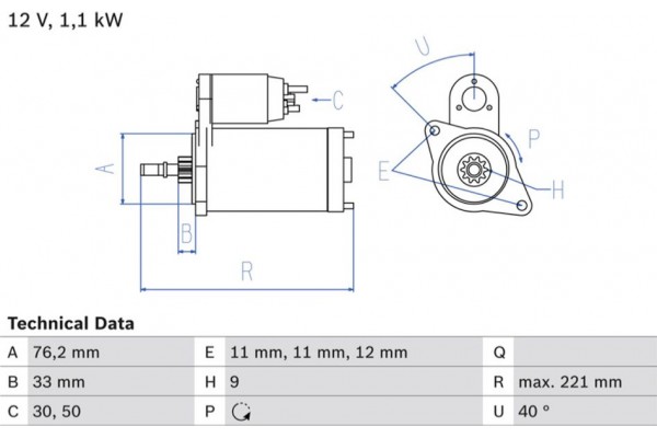 Bosch Μίζα - 0 986 016 290