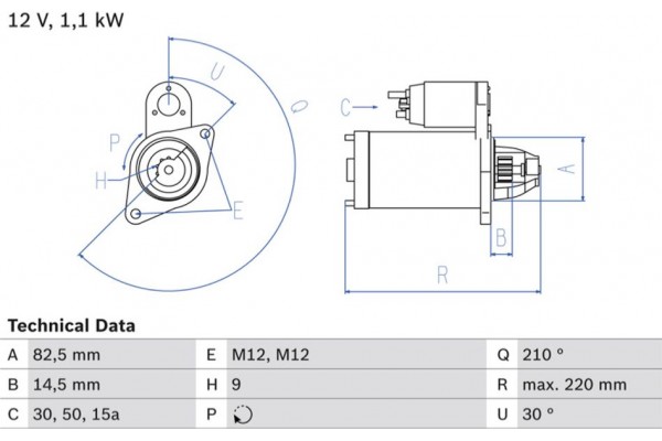 Bosch Μίζα - 0 986 016 330