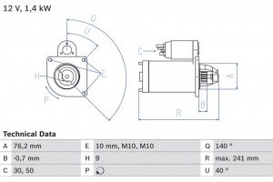 Bosch Μίζα - 0 986 016 660