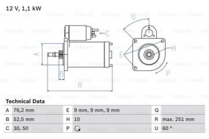 Bosch Μίζα - 0 986 016 750