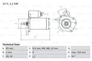 Bosch Μίζα - 0 986 016 800