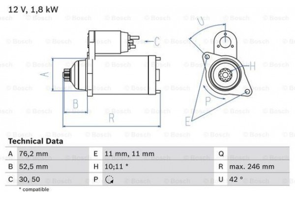 Bosch Μίζα - 0 986 016 980