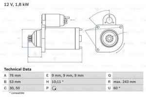 Bosch Μίζα - 0 986 016 990
