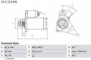Bosch Μίζα - 0 986 017 260
