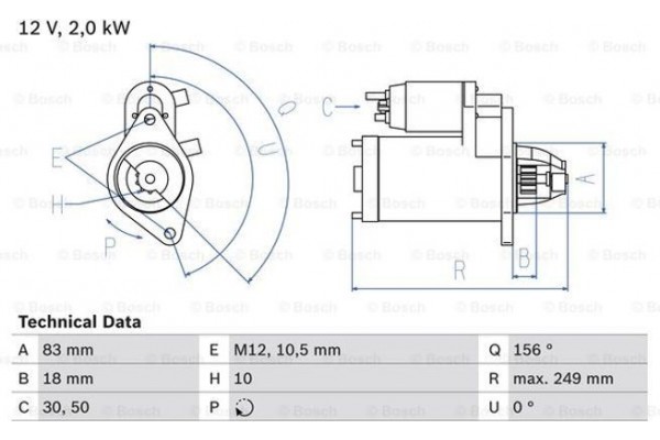 Bosch Μίζα - 0 986 017 420