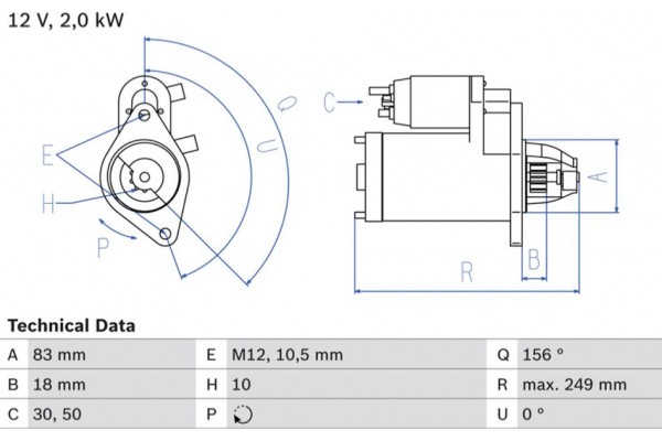 Bosch Μίζα - 0 986 017 420