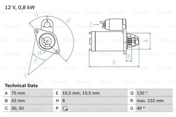 Bosch Μίζα - 0 986 017 541