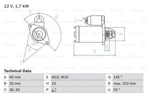 Bosch Μίζα - 0 986 017 890