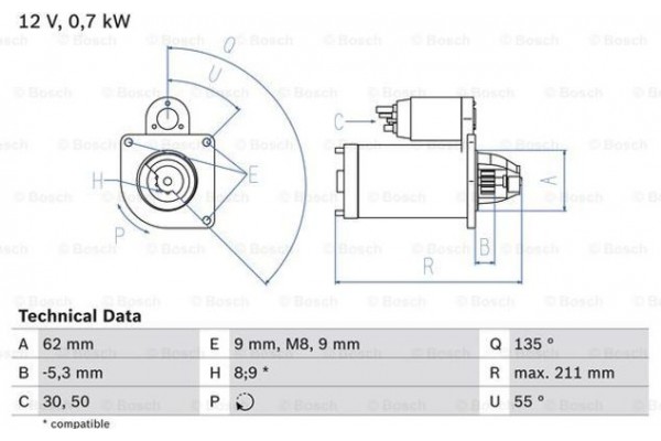 Bosch Μίζα - 0 986 017 930