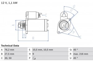 Bosch Μίζα - 0 986 018 110