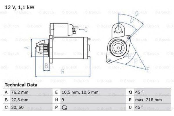 Bosch Μίζα - 0 986 018 110