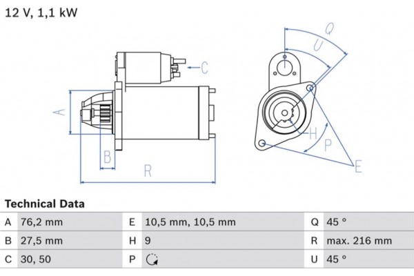 Bosch Μίζα - 0 986 018 110