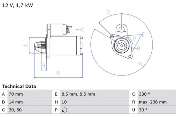 Bosch Μίζα - 0 986 018 180