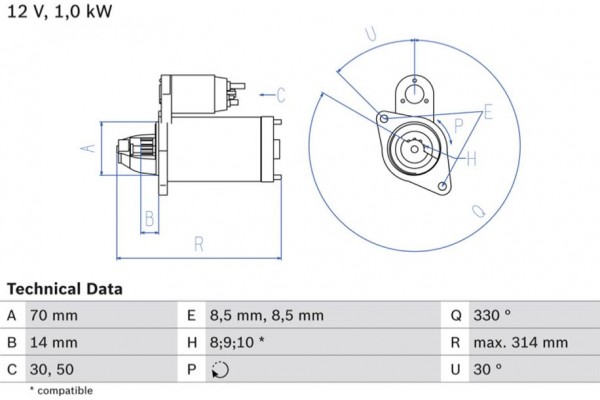Bosch Μίζα - 0 986 018 570