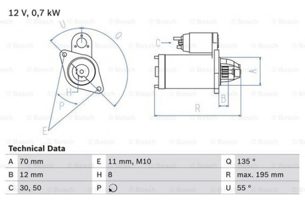 Bosch Μίζα - 0 986 018 630