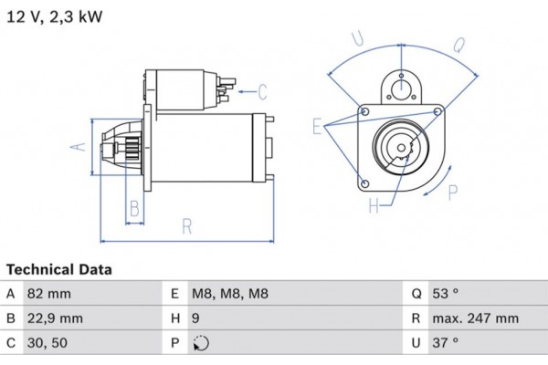 Bosch Μίζα - 0 986 018 960