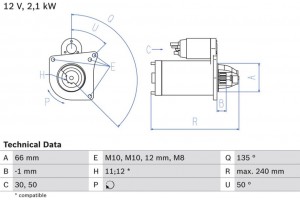 Bosch Μίζα - 0 986 020 131