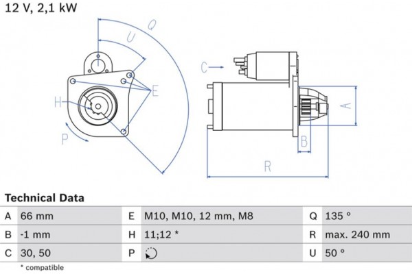 Bosch Μίζα - 0 986 020 131