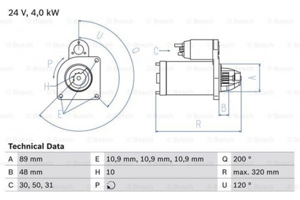 Bosch Μίζα - 0 986 020 170