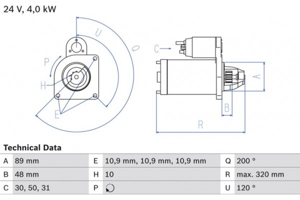 Bosch Μίζα - 0 986 020 170