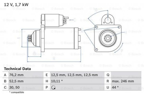 Bosch Μίζα - 0 986 020 250