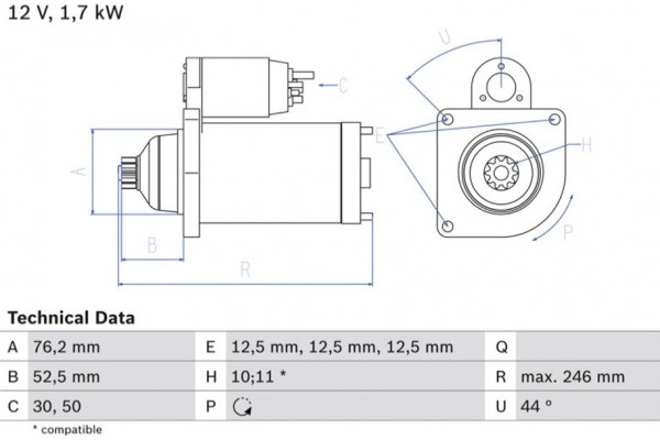 Bosch Μίζα - 0 986 020 250