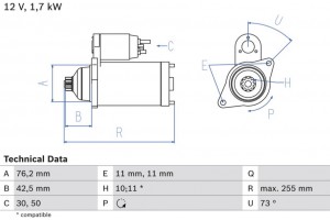 Bosch Μίζα - 0 986 020 280