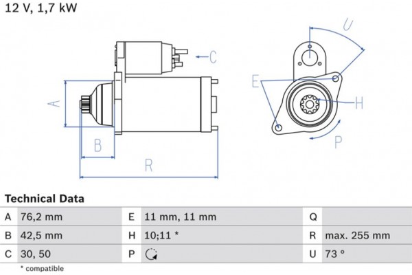 Bosch Μίζα - 0 986 020 280