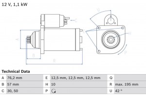 Bosch Μίζα - 0 986 020 330