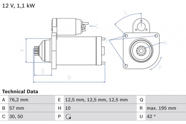 Bosch Μίζα - 0 986 020 330
